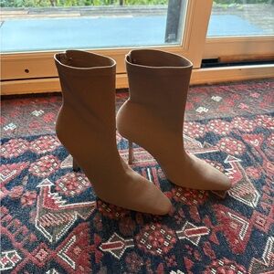 Zara Taupe Heeled Boots